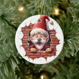 Der heitere Weihnachtsmann - 3D Keramik Ornament