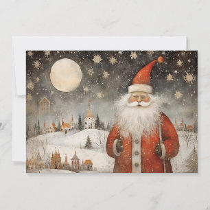 Der heitere Whimsical Weihnachtsmann in einem schn Feiertagskarte
