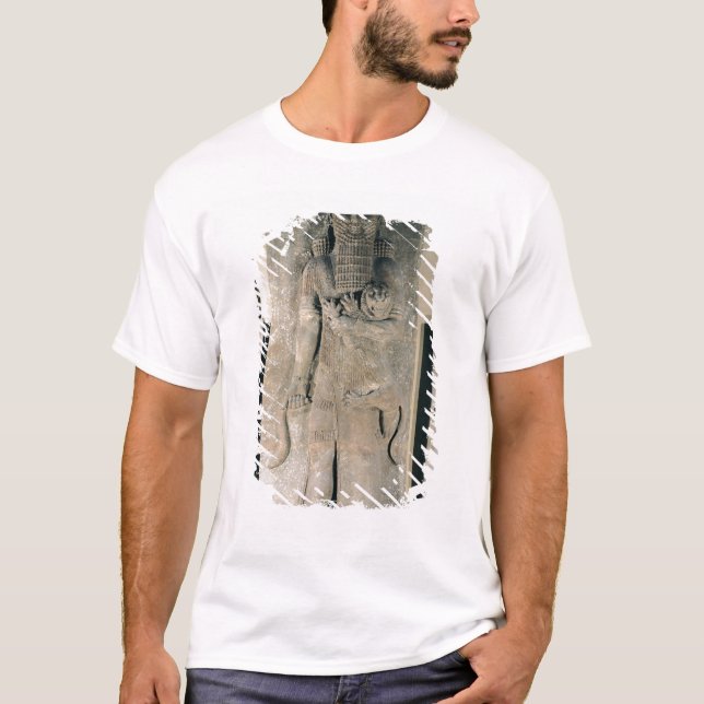 Der Held Gilgamesh, der einen Löwe hält T-Shirt (Vorderseite)