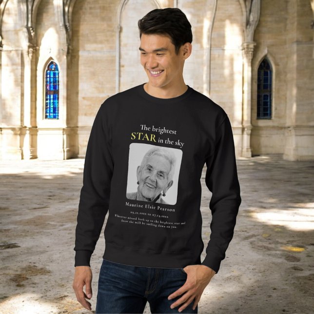der hellste Stern Foto-Erinnerungspulli Sweatshirt (the brightest star in the sky , photo memorial sweater )