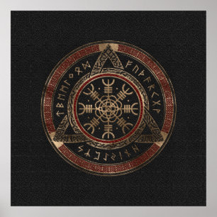 Der Helm des ehrfürchtigen schwarzen und roten Led Poster