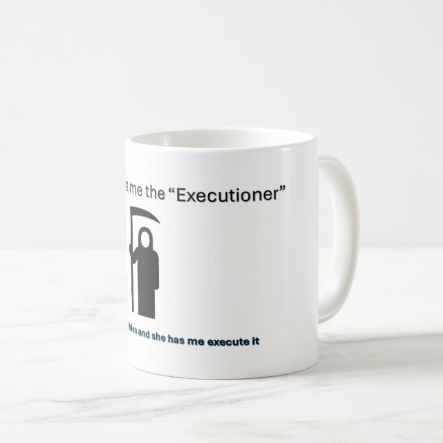 Der Henker-Becher Kaffeetasse (VorderseiteRechts)