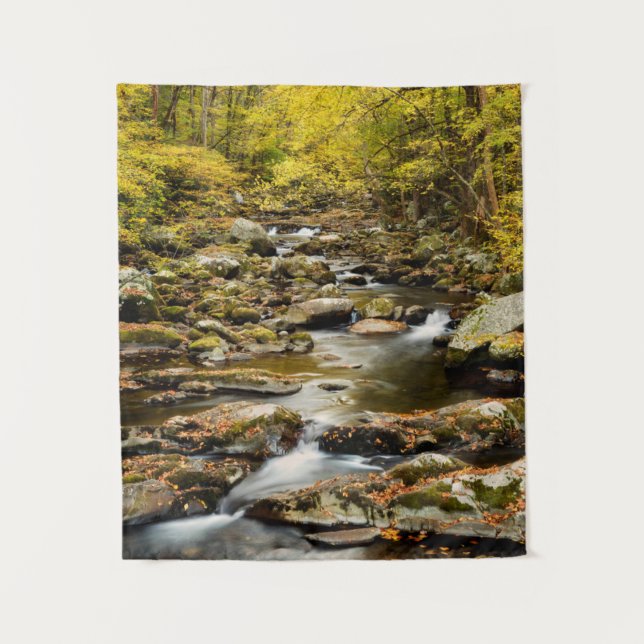 Der Herbst am Großen Bach Wandteppich (Vorderseite)