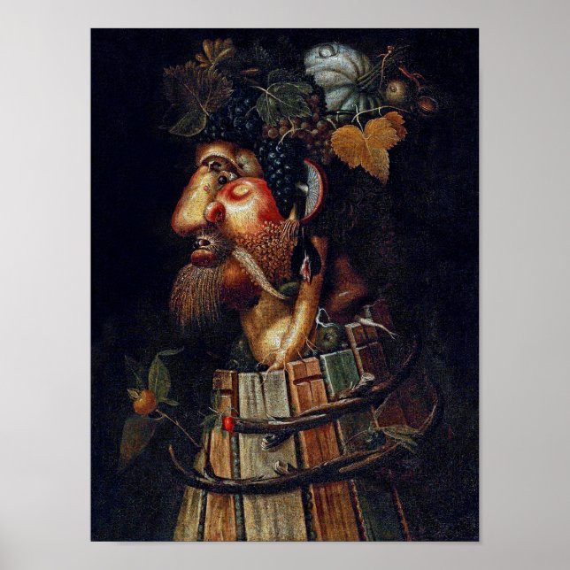 Der Herbst, Arcimboldo Poster (Vorne)