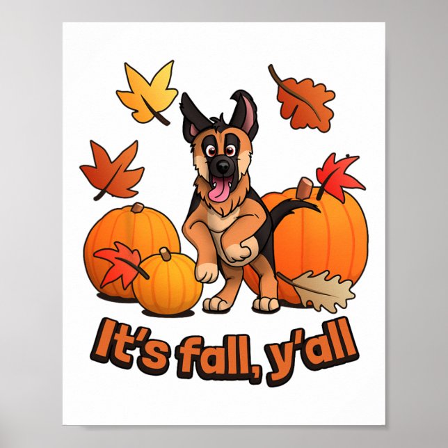 Der Herbst-Berg-Welpe Poster (Vorne)