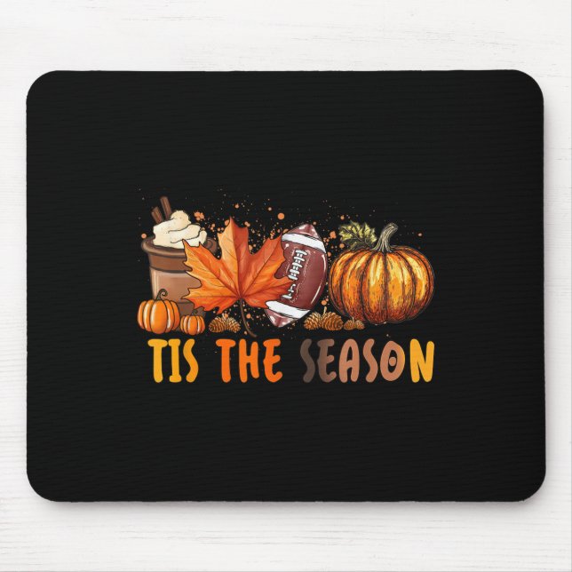 Der Herbst der Saison - der Herbst-Fußball-Kürbisk Mousepad (Vorne)