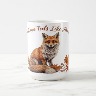 Der Herbst fühlt sich wie Zuhause Fuchs Kaffeetasse