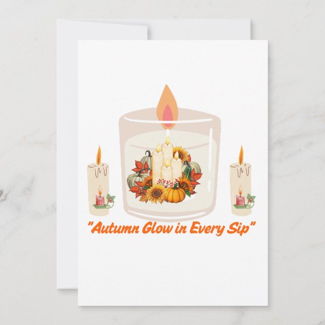 "Der Herbst glüht in jeder Seite Einladung (Rückseite)