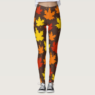 Der Herbst hinterlässt farbenfrohe Muster Leggings