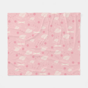 Der Herbst hinterlässt Muster rosa Vanilla Fleecedecke