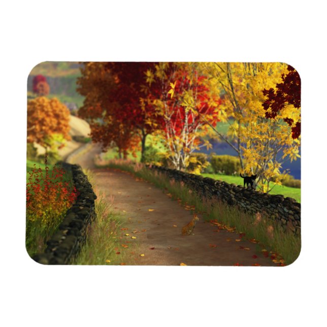 Der Herbst im flexiblen Glen Magnet (Horizontal)