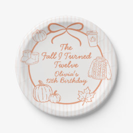 Der Herbst, in dem ich Zwölf wurde, 12. Geburtstag Pappteller