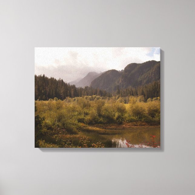 Der Herbst in der Berglandschaft Leinwanddruck (Vorderseite)