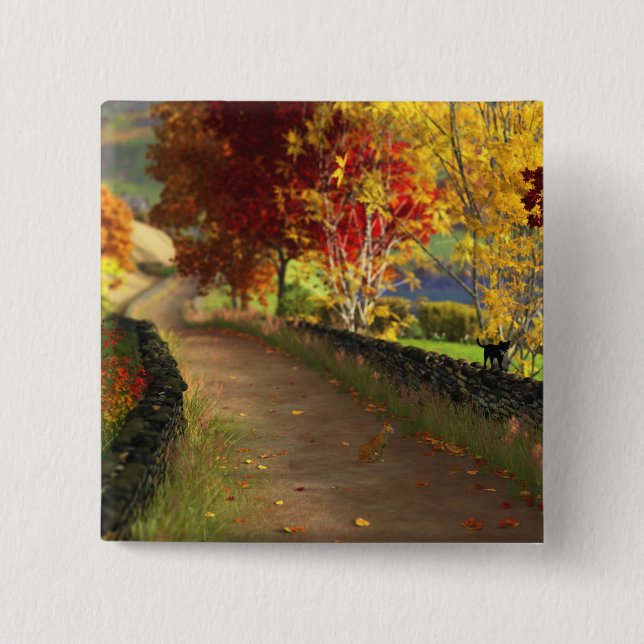 Der Herbst in der Glen-Taste Button (Vorderseite)