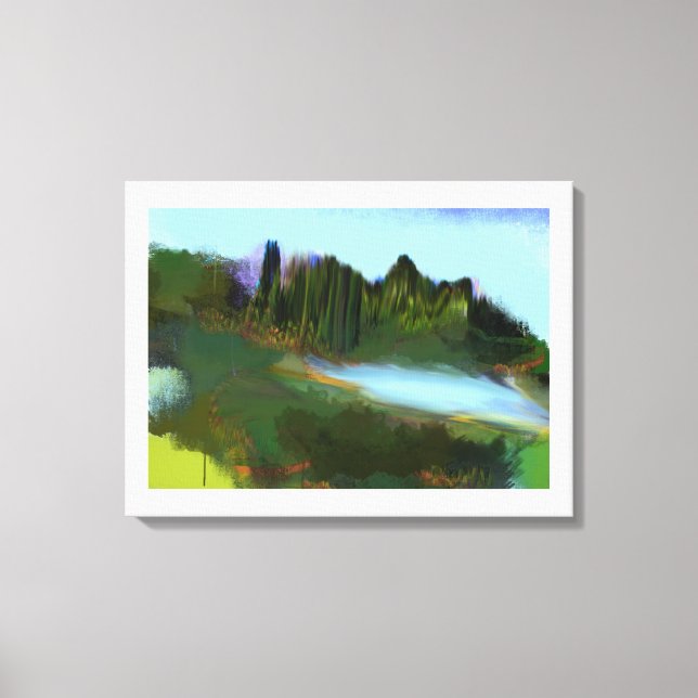 Der Herbst in der Park-Digitalmalerei Leinwanddruck (Vorderseite)