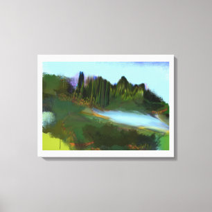 Der Herbst in der Park-Digitalmalerei Leinwanddruck