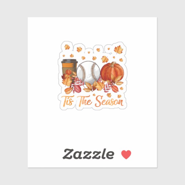 Der Herbst in dieser Saison ist dem Baseball Pumpk Aufkleber (Blatt)