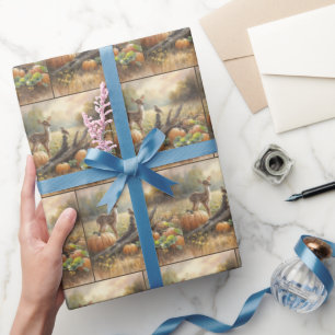 Der Herbst in einem Kürbispflaster Geschenkpapier