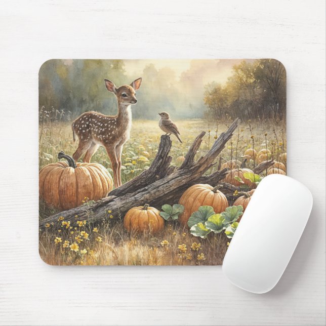 Der Herbst in einem Kürbispflaster Mousepad (Mit Mouse)