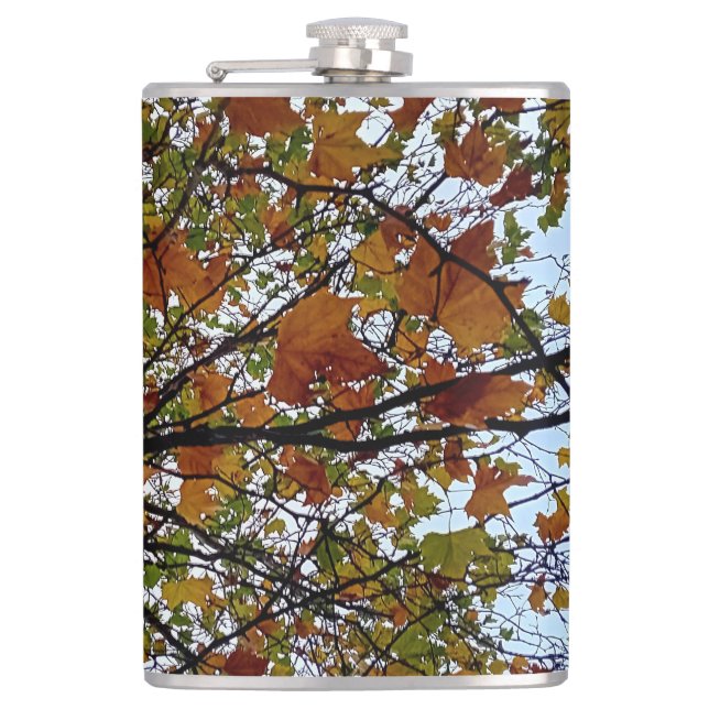 Der Herbst ist da Flachmann (Vorderseite)