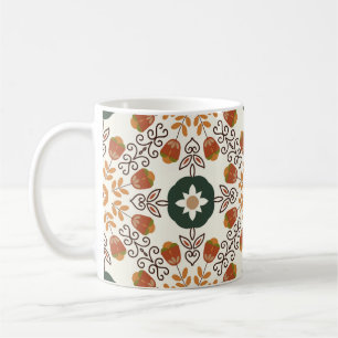 Der Herbst ist geometrisch, Vintag nahtlos. Kaffeetasse