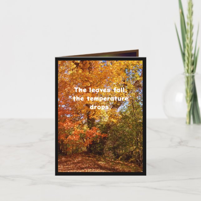 Der Herbst ist hier, und dasselbe gilt für Suppe Karte (Vorderseite)