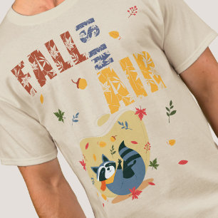 Der Herbst ist in der Luft Waschbär Herbst T-Shirt
