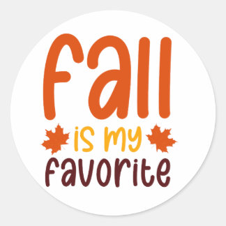 Der Herbst ist mein Favorit - Cozy Autumn Zitat De Runder Aufkleber