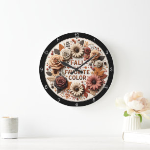 Der Herbst ist meine Lieblingsfarbe Herbst Große Wanduhr