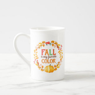 Der Herbst ist meine Lieblingsfarbe Herbstlaub Kür Prozellantasse