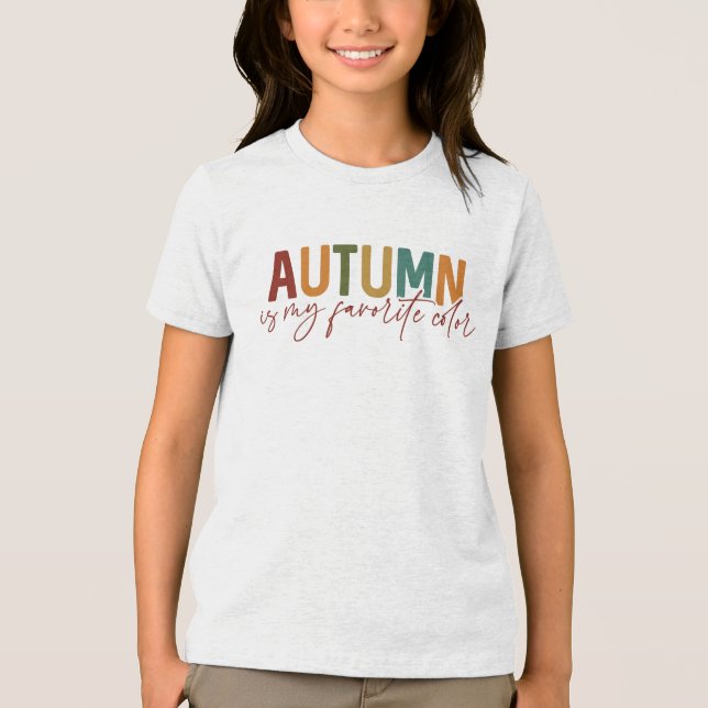 Der Herbst ist meine Lieblingsfarbe Tri-Blend Shirt (Vorderseite)