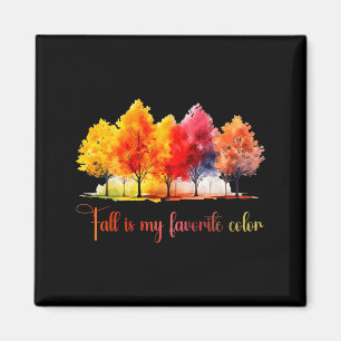 Der Herbst ist meine Lieblingsfarbe Wasserfarbe Lu Magnet