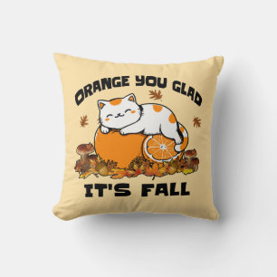 Der Herbst lässt Orange Sie Glad Es ist Fall Funny Kissen