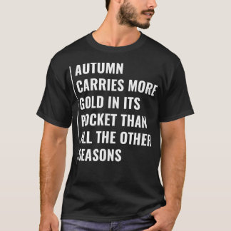 Der Herbst trägt Farben in der Tasche T-Shirt