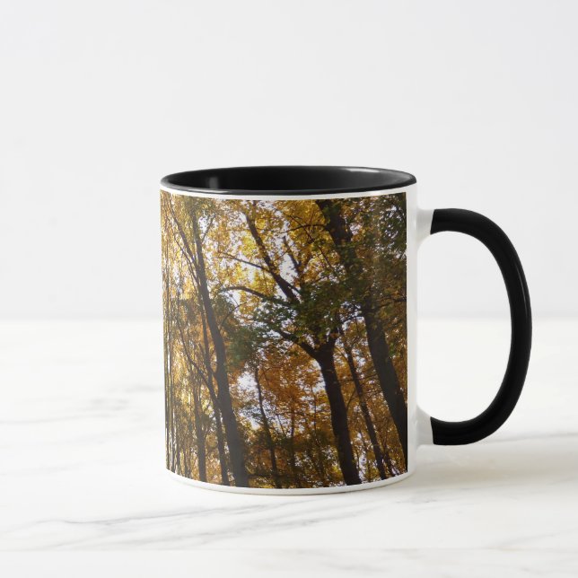 Der Herbst verlässt die Natur am Morgen Tasse (Rechts)
