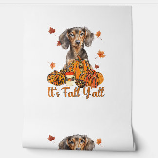Der Herbst Y'all Dackel Hund Fall Scarf Herbst Pum Tapete