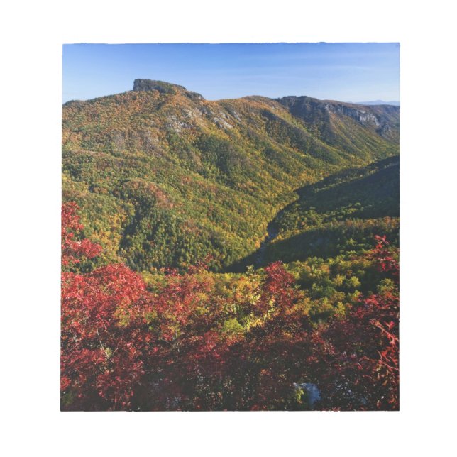 Der Herbstausblick der Linville-Schlucht wird oft  Notizblock (Vorderseite)