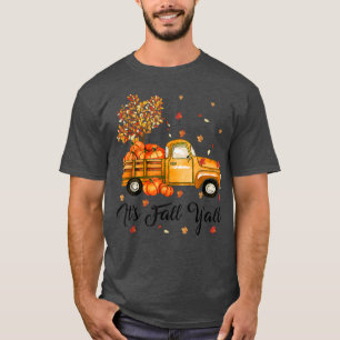 Der Herbstfall des Niedlichen Kürbiswagens im Herb T-Shirt