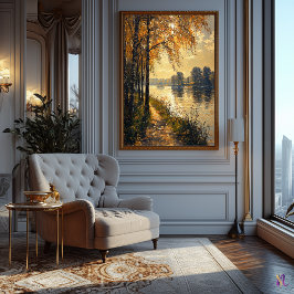 Der Herbstweg entlang des Weges des Impressionismu Poster