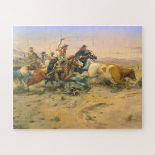 Der Herdenverlassende Cowboy-Wrangler C Russell 18 Puzzle