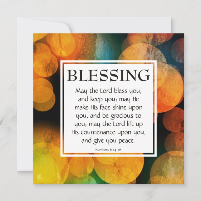 DER HERR BEGEISTERT IHNEN Nummern 6:24-26 (Vorderseite)