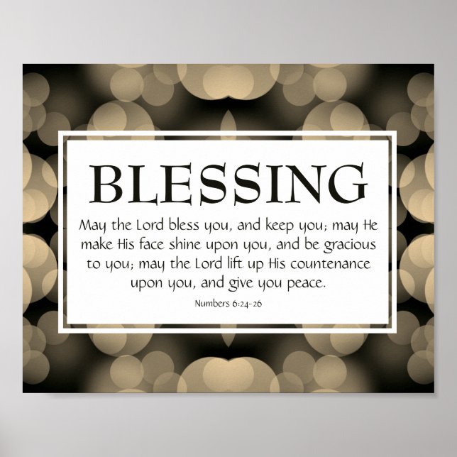 DER HERR BEGEISTERT SIE Zahlen 6:24-26 SESSING Poster (Vorne)