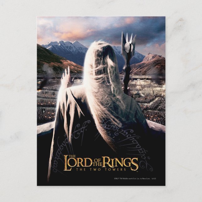 DER HERR DER RINGS: Das Filmplakat von Saruman Postkarte (Vorderseite)