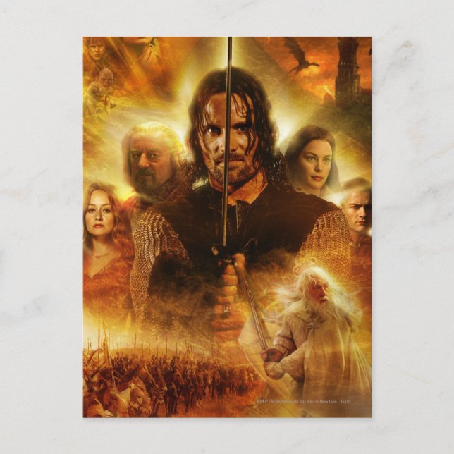 DER HERR DER RINGS: ROTK Aragorn Movie Poster Postkarte (Vorderseite)