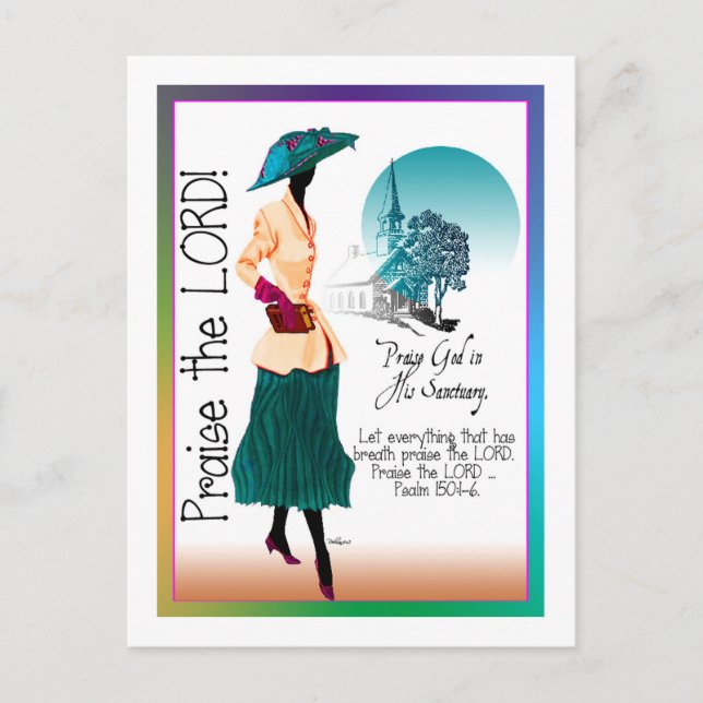 Der Herr gelobt Postkarte (Vorderseite)