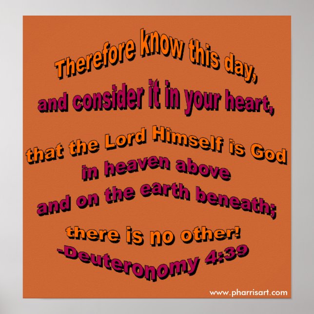 Der Herr ist das Gott-Poster Poster (Vorne)