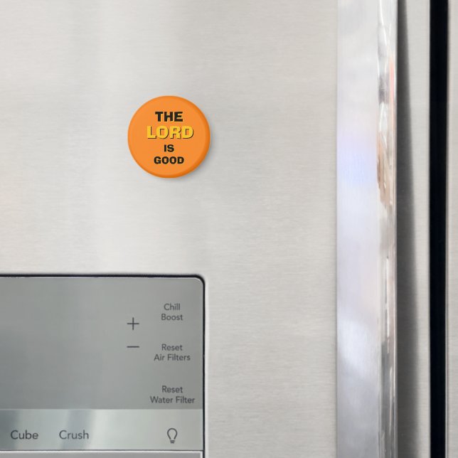 Der Herr ist gut rund Magnet (In Situ (Kühlschrank))