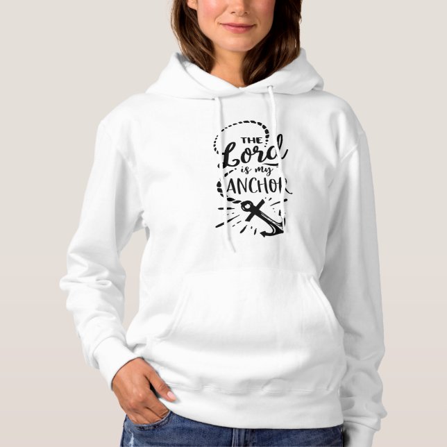Der Herr ist mein Anker Hoodie (Vorderseite)