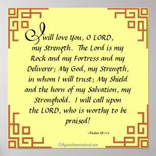 Der Herr ist mein Bibelzitat Poster