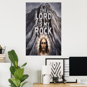 Der Herr ist mein Felsen: Psalm 18:2 Poster
